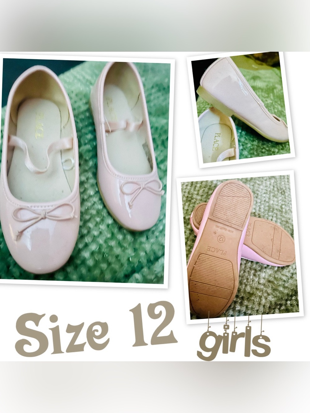 Place Girls' Patent Ballet Flats - Pink
